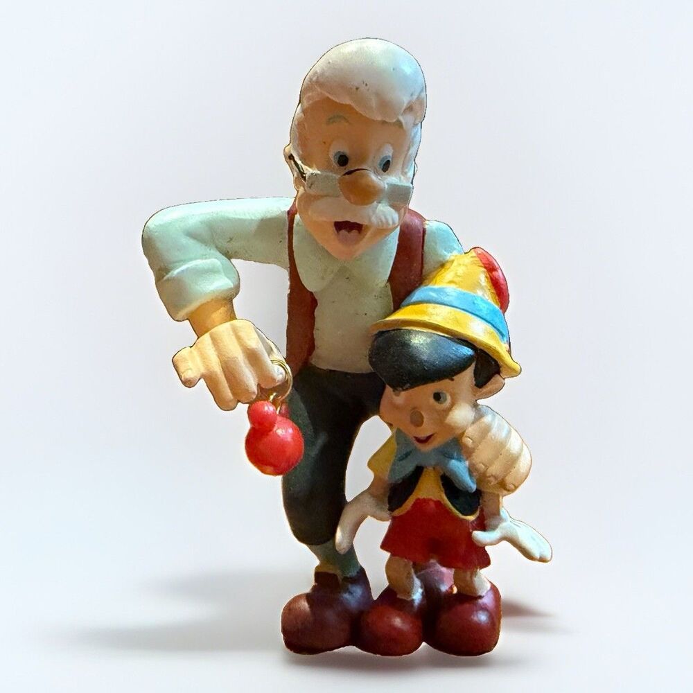 Pinocchio And Geppetto Disney Parks Ornament With Mickey Ears**Broken Nose**